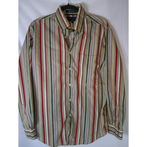 Tommy Hilfiger Men's Striped Button Down Shirt Vintage Fit Size Medium
